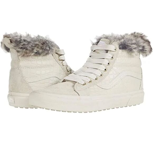 Vans Sk8-Hi MTE 360 All Weather Gray Faux Fur lined Eco Dry Sneaker/Boot size 9